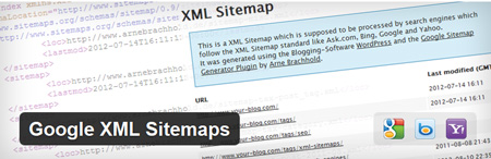 Wordpress plugins Google xml sitemaps